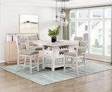 Savile Antique White/Light Gray Counter Height Chair, Set of 2 by Homelegance at Eve Furniture
