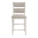 Savile Antique White/Light Gray Counter Height Chair, Set of 2 by Homelegance at Eve Furniture
