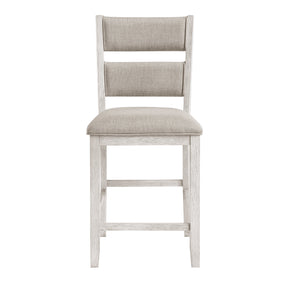 Savile Antique White/Light Gray Counter Height Chair, Set of 2 by Homelegance at Eve Furniture
