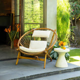 Savitri Outdoor Side Table, Off-White Terrazzo by Dovetail at Eve Furniture