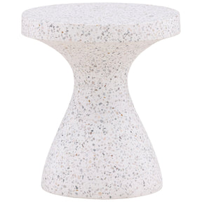 Savitri Outdoor Side Table, Off-White Terrazzo by Dovetail at Eve Furniture