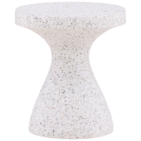 Savitri Outdoor Side Table, Off-White Terrazzo by Dovetail at Eve Furniture