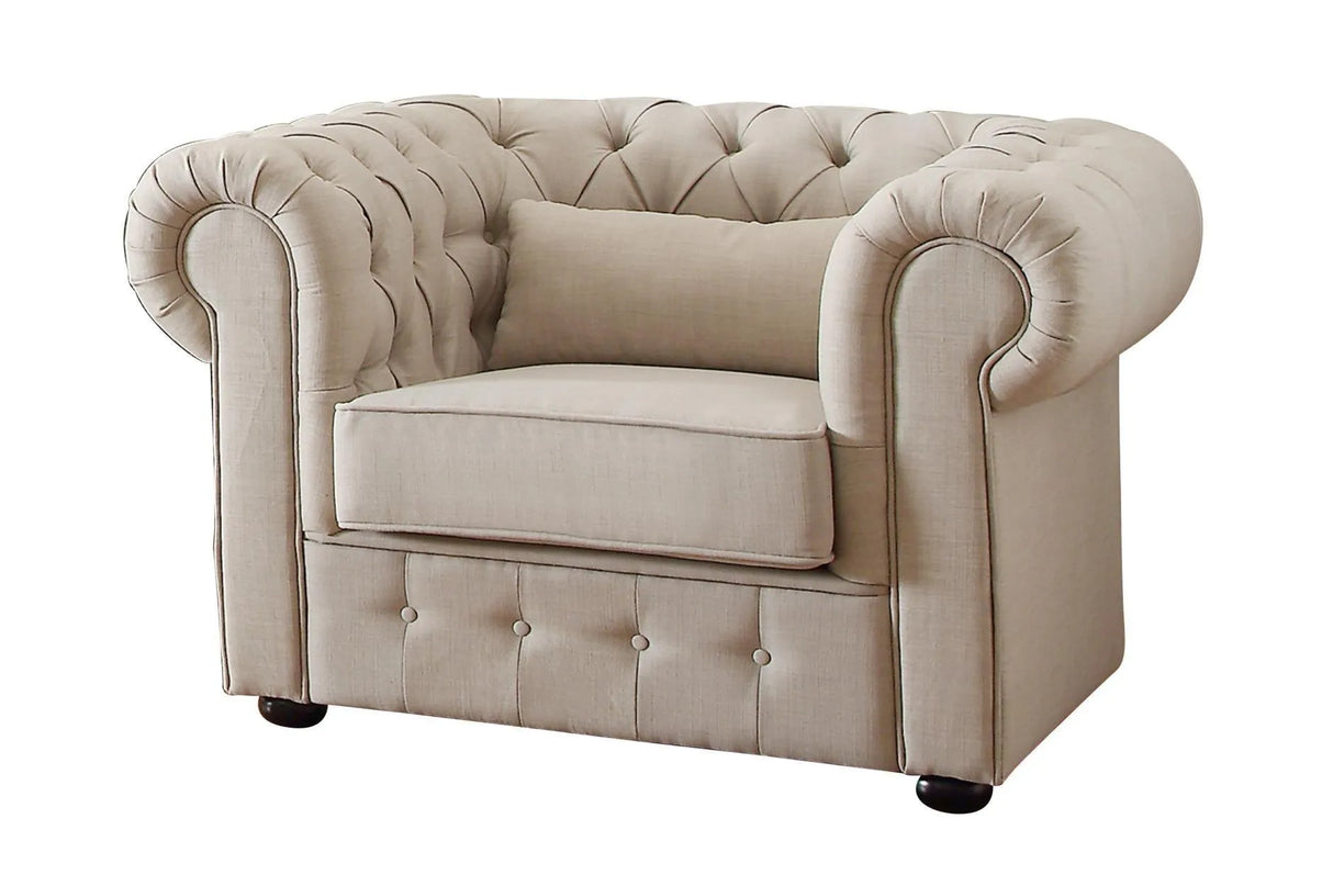 Savonburg Neutral Chair by Homelegance at Eve Furniture