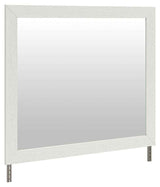 Savonport White Bedroom Mirror by Ashley at Eve Furniture