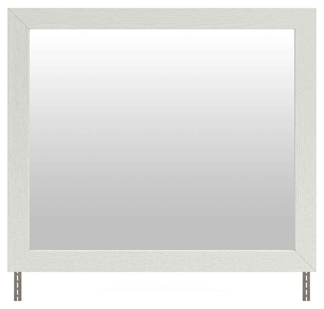 Savonport White Bedroom Mirror by Ashley at Eve Furniture