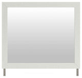 Savonport White Bedroom Mirror by Ashley at Eve Furniture