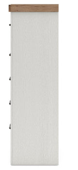 Savonport White/Brown Chest of Drawers by Ashley at Eve Furniture