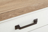 Savonport White/Brown Coffee Table by Ashley at Eve Furniture