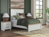 Savonport White/Brown Full Panel Bed by Ashley at Eve Furniture