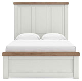 Savonport White/Brown Full Panel Bed by Ashley at Eve Furniture