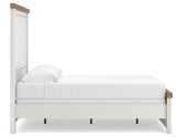 Savonport White/Brown Full Panel Bed by Ashley at Eve Furniture