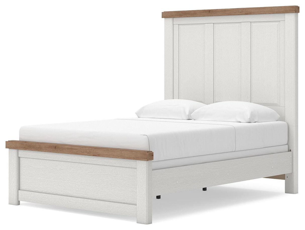 Savonport White/Brown Full Panel Bed by Ashley at Eve Furniture