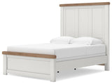 Savonport White/Brown Full Panel Bed by Ashley at Eve Furniture