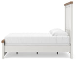 Savonport White/Brown Full Panel Bed by Ashley at Eve Furniture