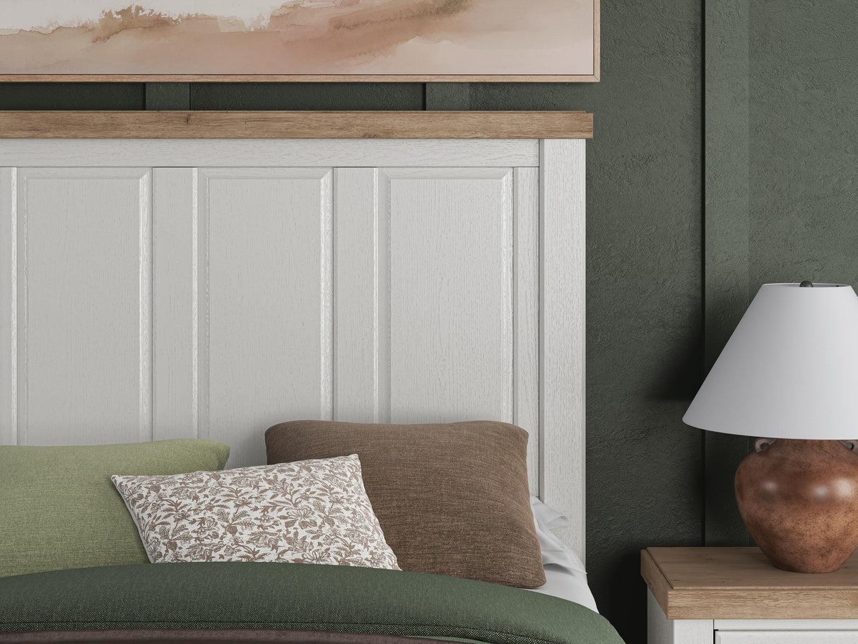 Savonport White/Brown Full Panel Bed by Ashley at Eve Furniture