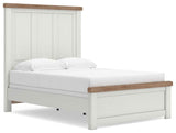 Savonport White/Brown Full Panel Bed by Ashley at Eve Furniture