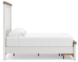 Savonport White/Brown Full Panel Storage Bed by Ashley at Eve Furniture