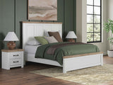 Savonport White/Brown King Panel Bed by Ashley at Eve Furniture
