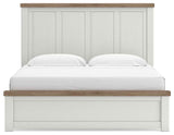 Savonport White/Brown King Panel Bed by Ashley at Eve Furniture