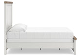 Savonport White/Brown King Panel Bed by Ashley at Eve Furniture