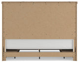 Savonport White/Brown King Panel Bed with Storage by Ashley at Eve Furniture
