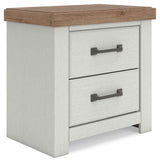 Savonport White/Brown Nightstand by Ashley at Eve Furniture