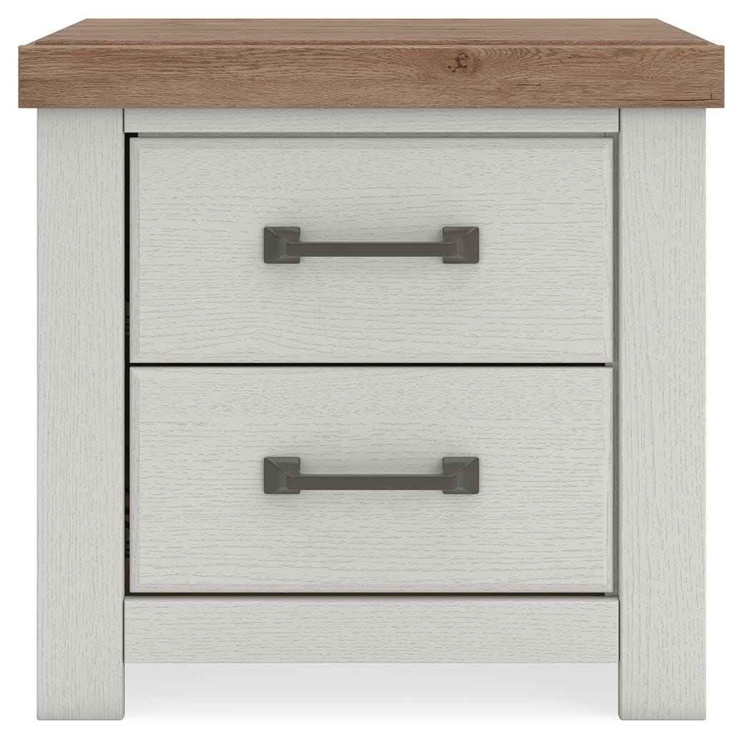 Savonport White/Brown Nightstand by Ashley at Eve Furniture