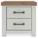 Savonport White/Brown Nightstand by Ashley at Eve Furniture