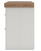 Savonport White/Brown Nightstand by Ashley at Eve Furniture