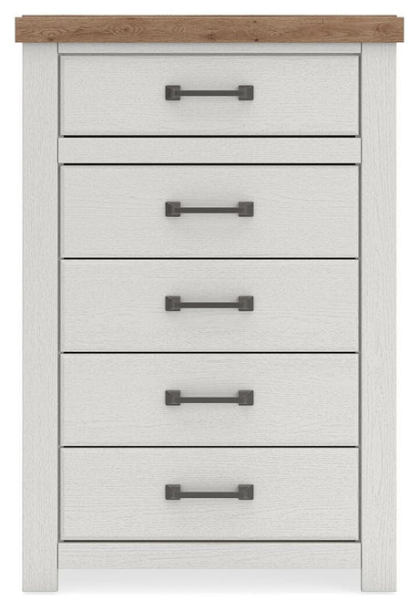 Savonport White/Brown Panel Bedroom Set by Ashley at Eve Furniture