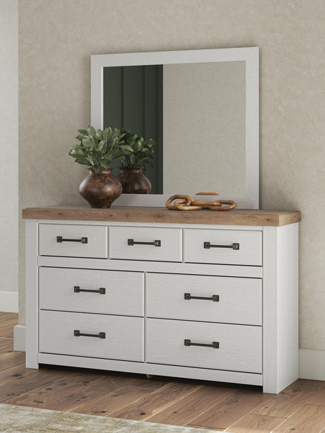Savonport White/Brown Panel Bedroom Set by Ashley at Eve Furniture