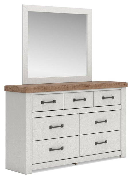Savonport White/Brown Panel Bedroom Set by Ashley at Eve Furniture