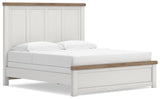 Savonport White/Brown Panel Bedroom Set by Ashley at Eve Furniture
