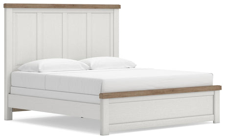 Savonport White/Brown Panel Bedroom Set by Ashley at Eve Furniture