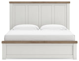 Savonport White/Brown Panel Bedroom Set by Ashley at Eve Furniture