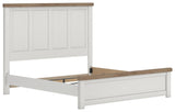 Savonport White/Brown Panel Bedroom Set by Ashley at Eve Furniture