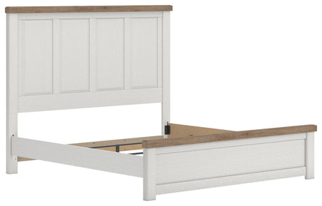 Savonport White/Brown Panel Bedroom Set by Ashley at Eve Furniture