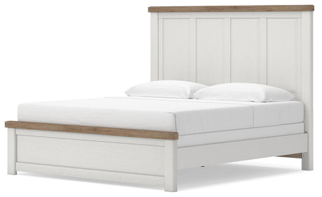 Savonport White/Brown Panel Bedroom Set by Ashley at Eve Furniture
