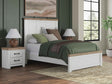 Savonport White/Brown Queen Panel Bed by Ashley at Eve Furniture