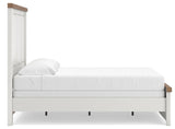 Savonport White/Brown Queen Panel Bed by Ashley at Eve Furniture