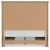 Savonport White/Brown Queen Panel Bed with Storage by Ashley at Eve Furniture
