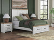 Savonport White/Brown Queen Panel Storage Bed by Ashley at Eve Furniture