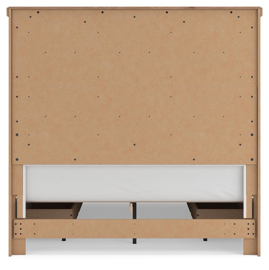 Savonport White/Brown Queen Panel Storage Bed by Ashley at Eve Furniture