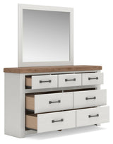 Savonport White/Brown Storage Bedroom Set with 2 Drawers by Ashley at Eve Furniture