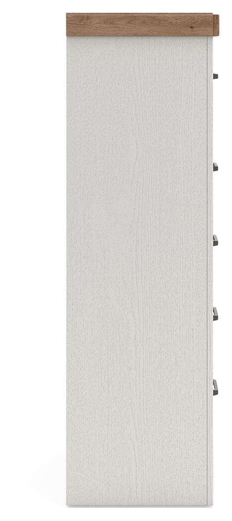Savonport White/Brown Storage Bedroom Set with 2 Drawers by Ashley at Eve Furniture