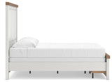 Savonport White/Brown Storage Bedroom Set with 2 Drawers by Ashley at Eve Furniture