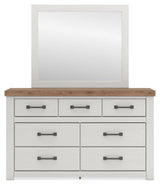 Savonport White/Brown Storage Bedroom Set with 6 Drawers by Ashley at Eve Furniture