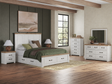 Savonport White/Brown Storage Bedroom Set with 6 Drawers by Ashley at Eve Furniture