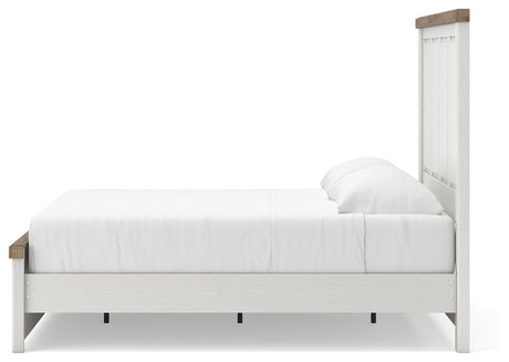 Savonport White/Brown Storage Panel Bedroom Set with 2 Drawers by Ashley at Eve Furniture