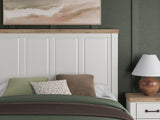 Savonport White/Brown Storage Panel Bedroom Set with 2 Drawers by Ashley at Eve Furniture